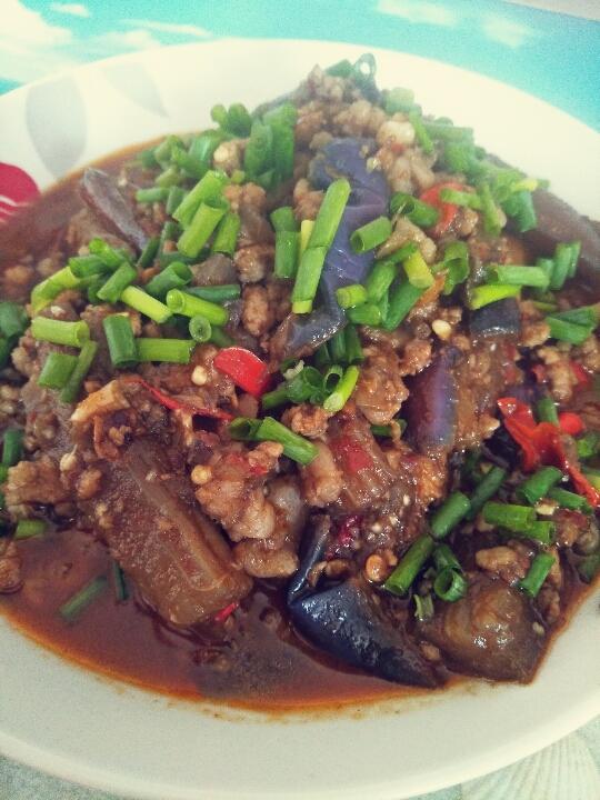 红烧肉沫茄子