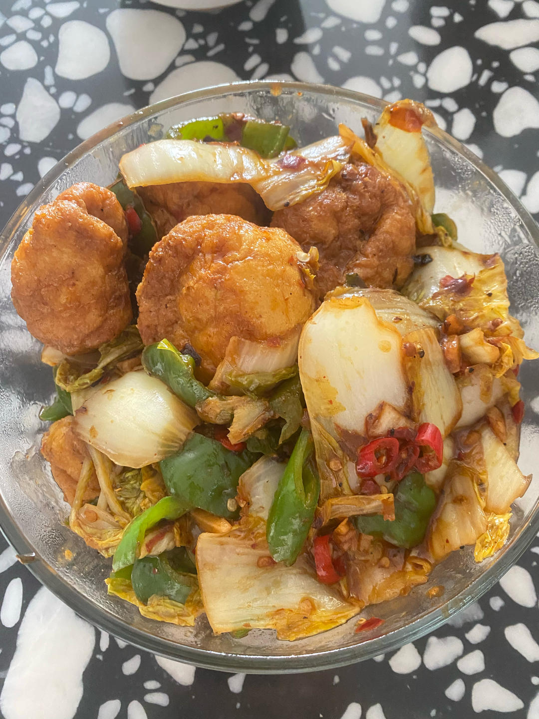 娃娃菜焖豆泡巨下饭！