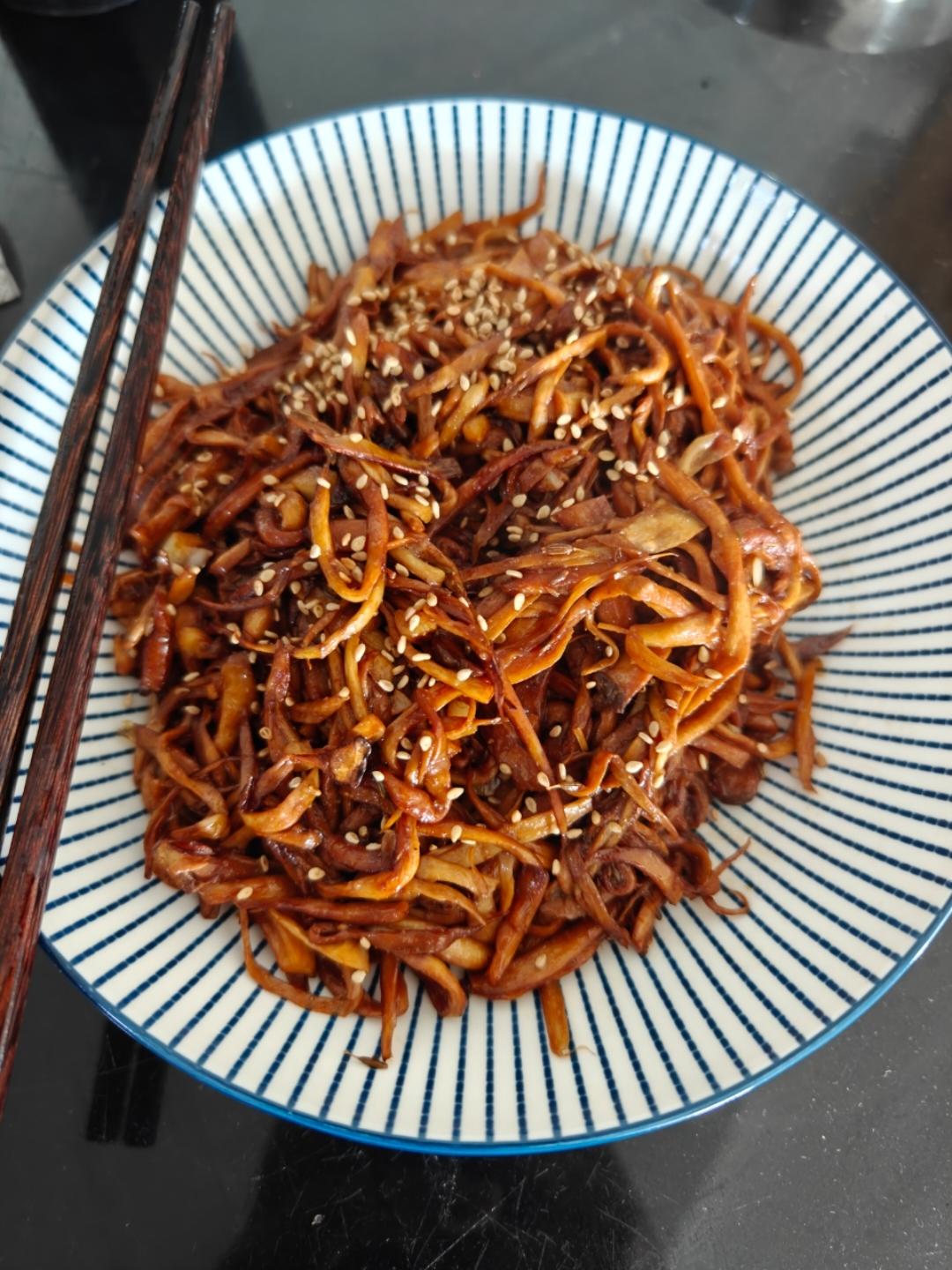 越嚼越香‼️比肉还要好吃👉干煸孜然杏鲍菇