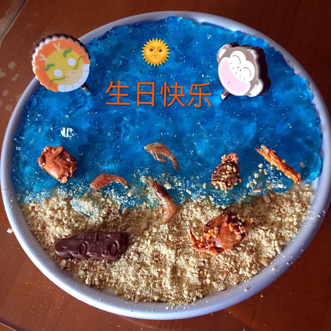 蓝色の海洋酸奶慕斯蛋糕