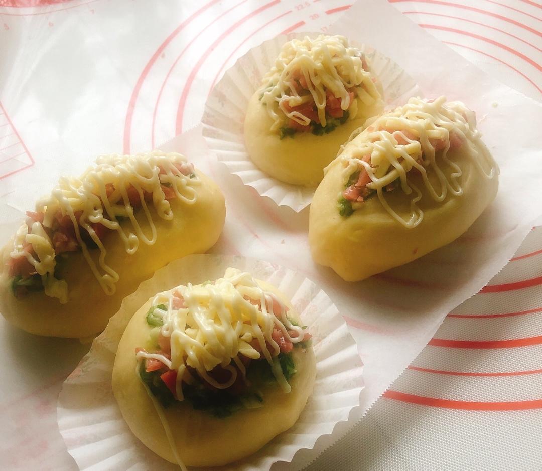 咸味蒜香葱香低卡小餐包，咸香葱蒜小面包