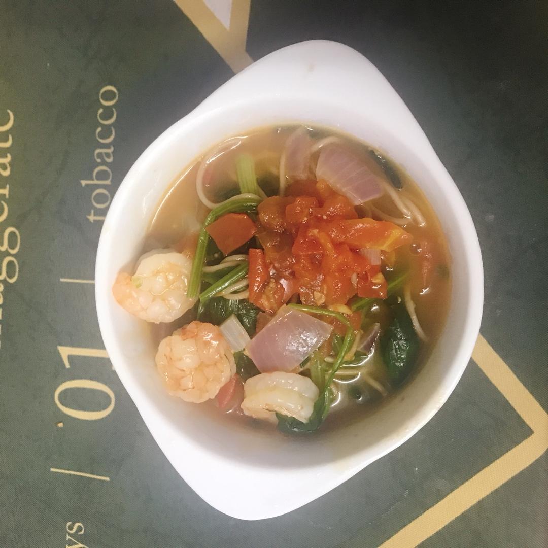 虾仁西红柿热汤面丨健康·三餐<好好吃饭8>