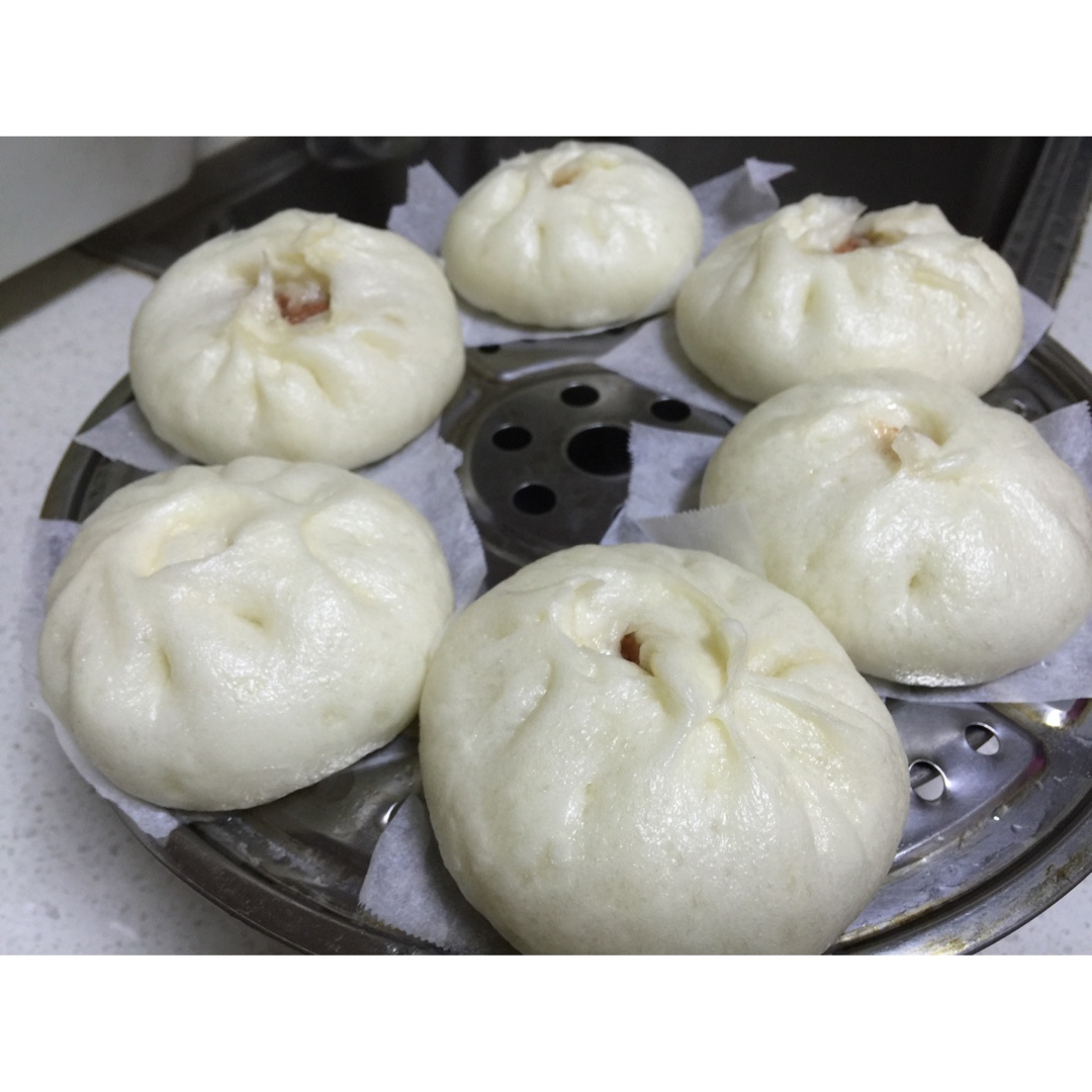 潮汕菜脯蛋做的榨菜鲜肉包子