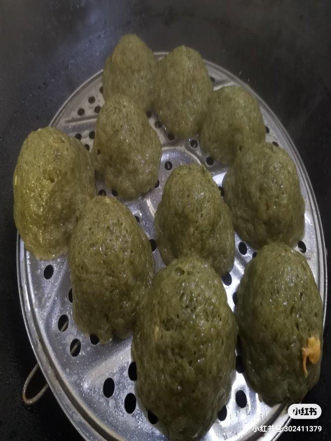 超详细艾草青团(咸蛋黄肉松馅）