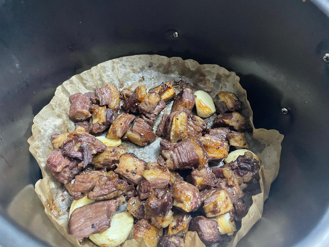 蒜香牛肉粒 空气炸锅版