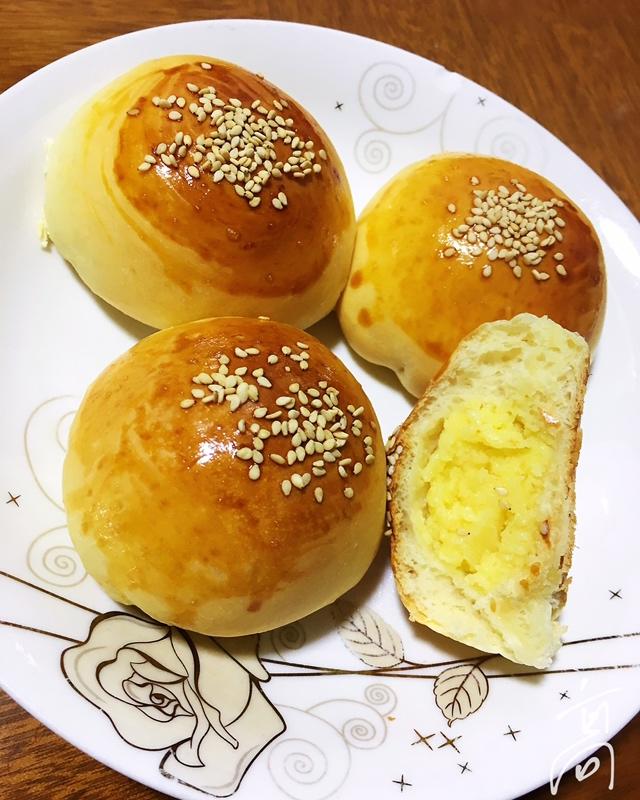 奶黄小餐包-一次发酵超好吃（附快手奶黄馅制作方法）