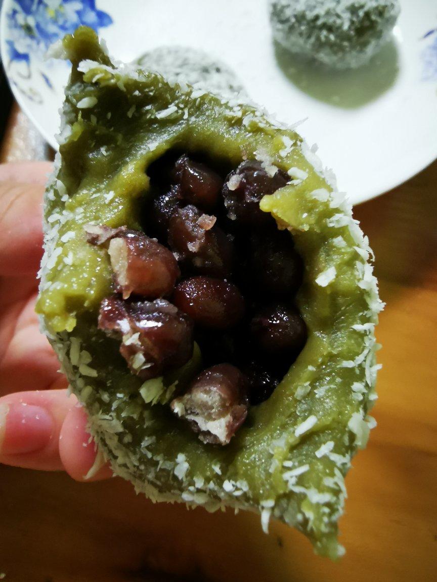 红豆抹茶麻薯(糯米糍)