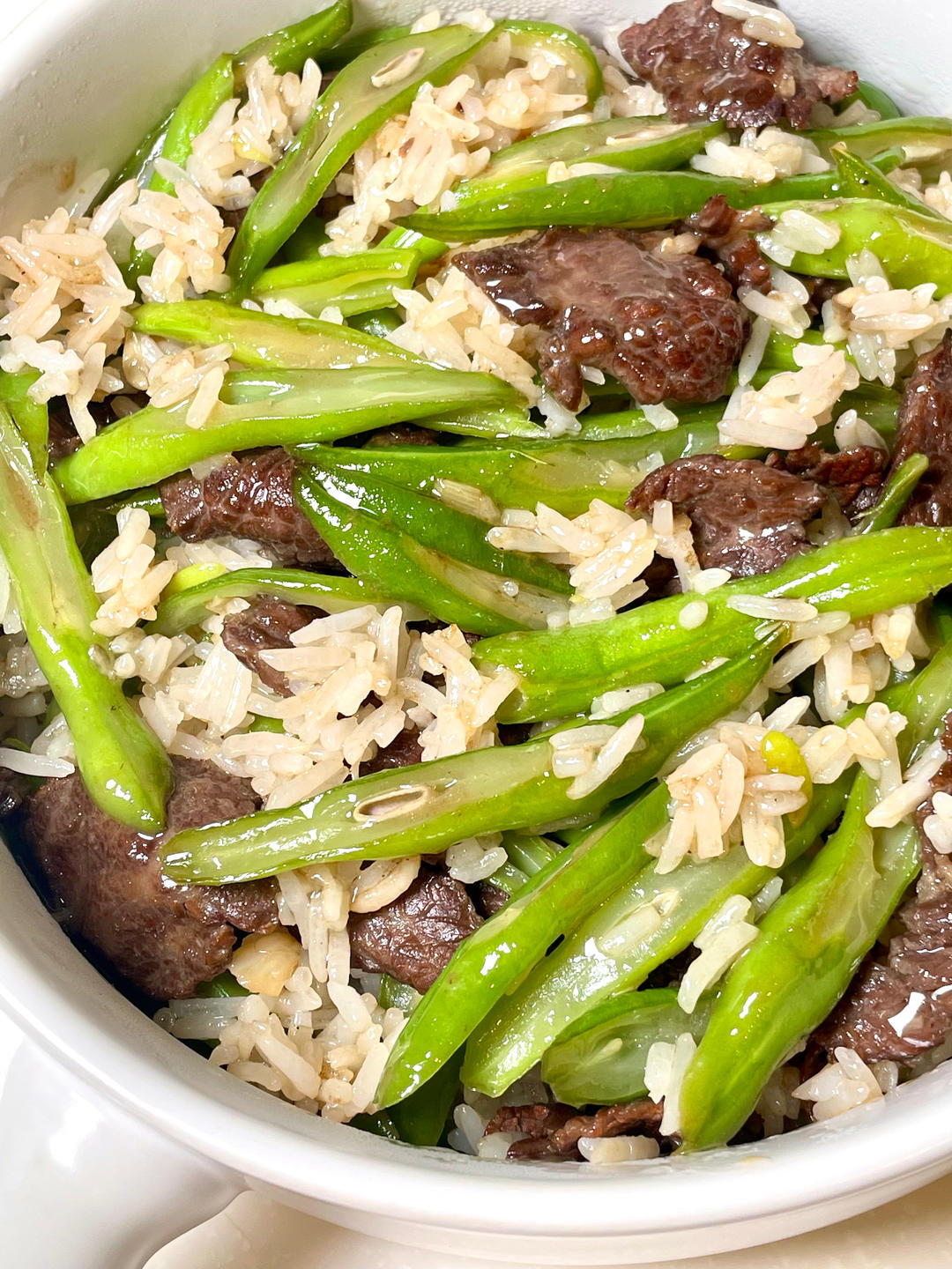 四季豆牛肉拌饭，巨巨巨好吃😋的做法 步骤3