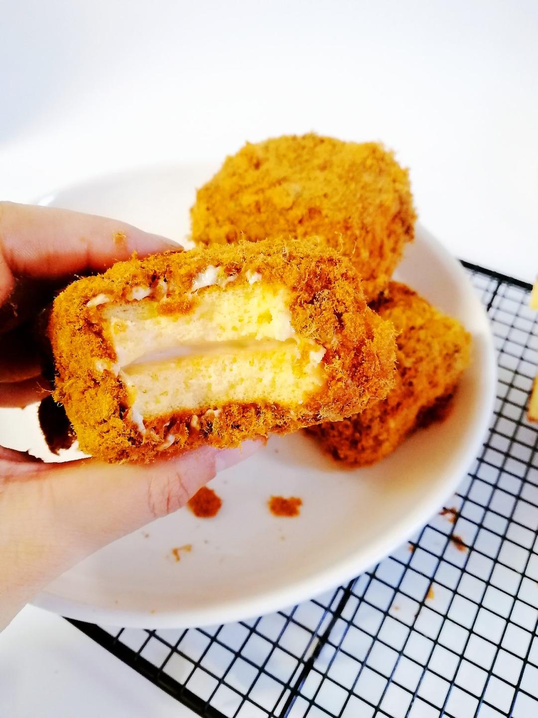 pi9li做的【有奖跟做】海苔肉松小贝蛋糕|酥松绵软