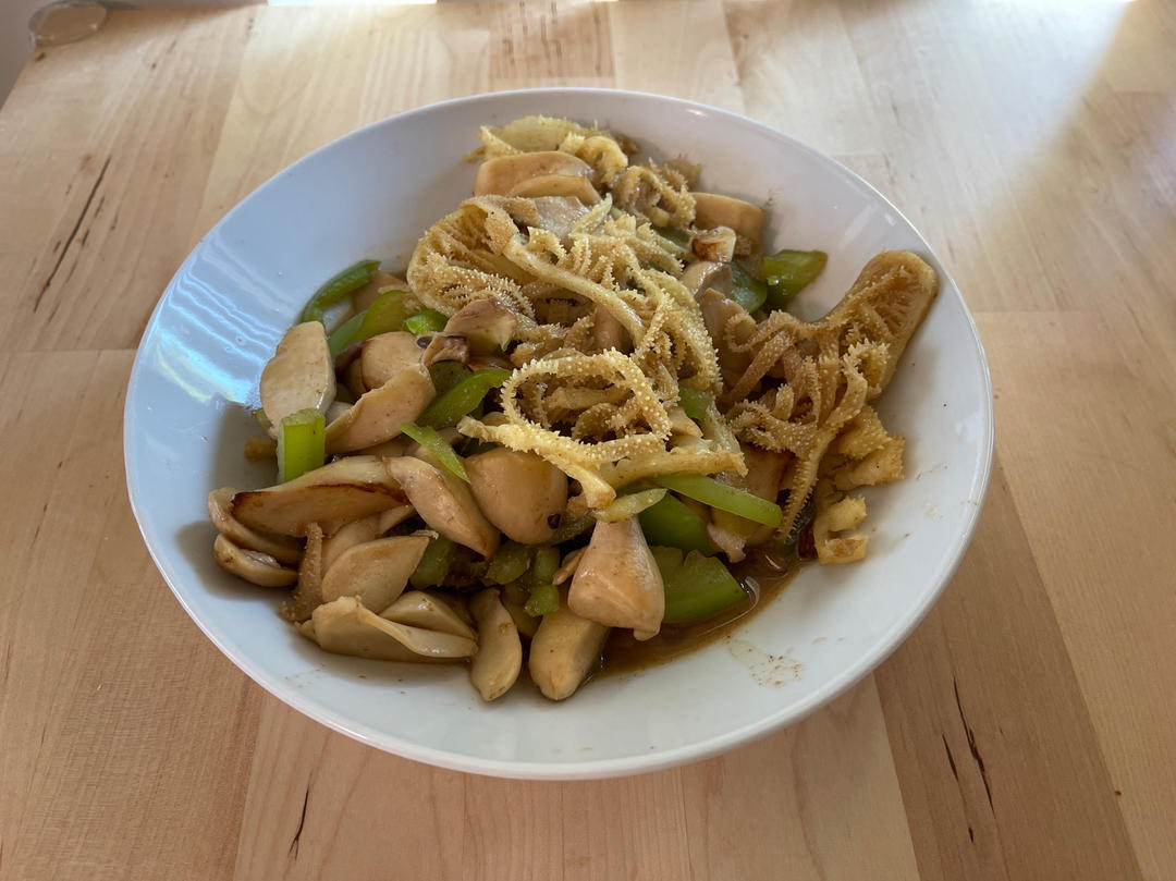 “孜然青椒炒毛肚”家人最喜欢的毛肚做法！嫩香！