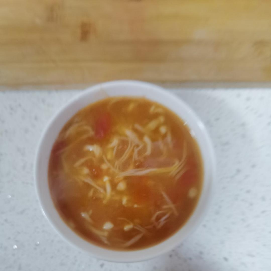 🔥低脂低卡好喝到爆炸的番茄金针菇汤