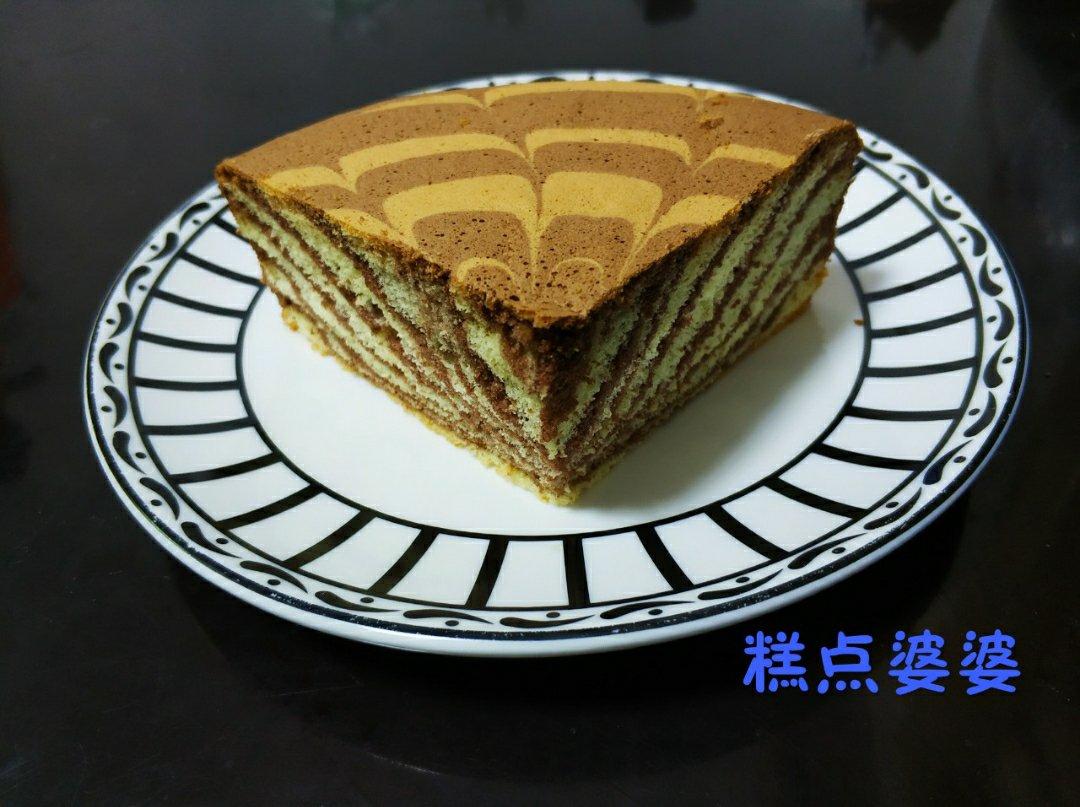 双色拉花戚风蛋糕