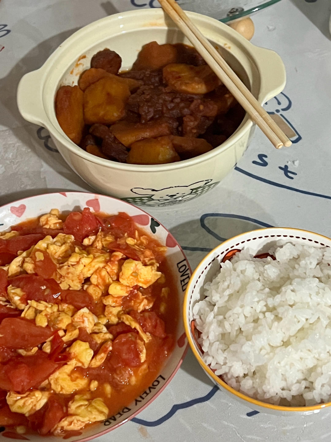 土豆焖腊肠