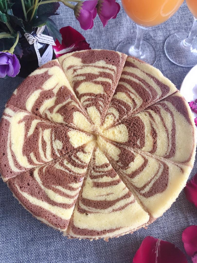 斑马纹戚风蛋糕