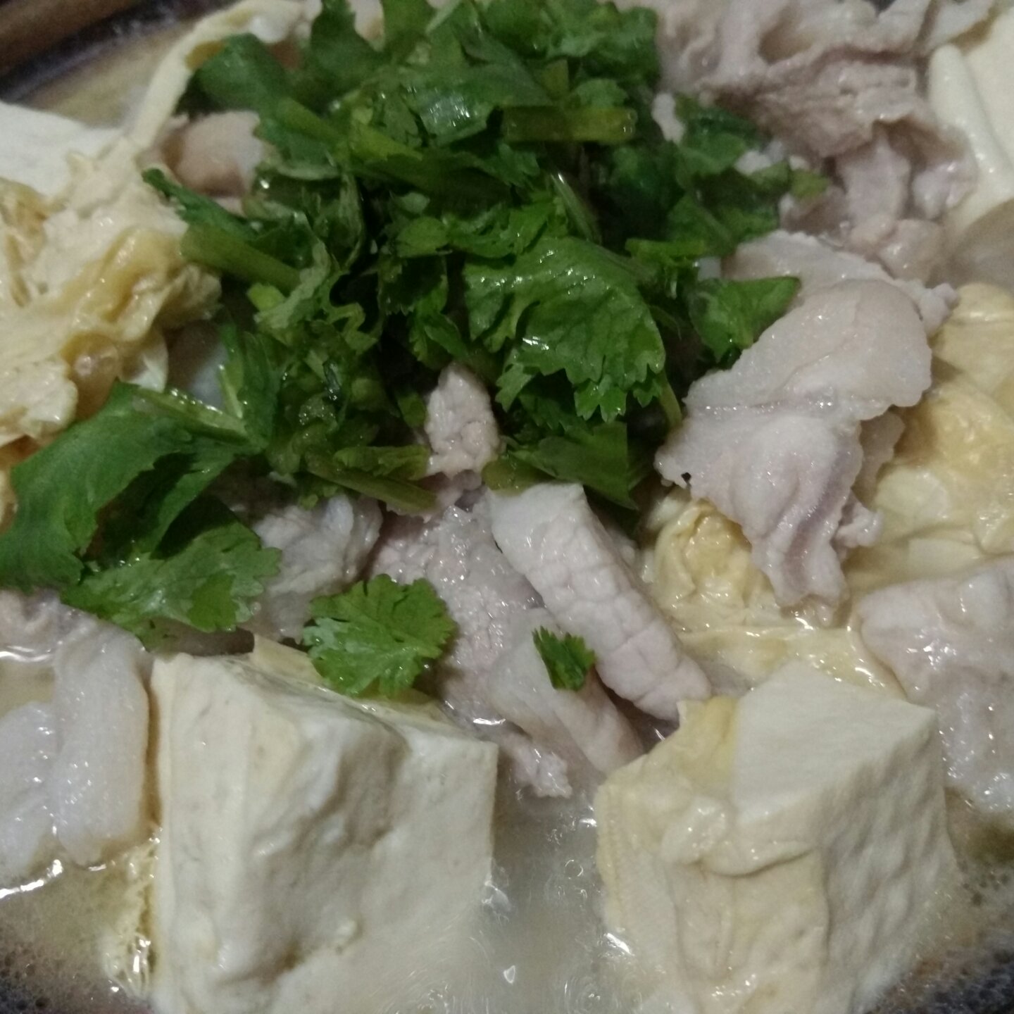腐竹嫩肉豆腐煲