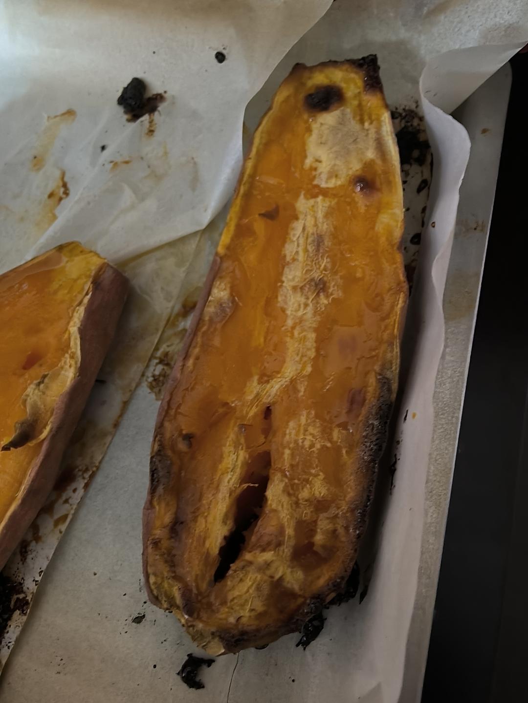 【糯唧唧的烤红薯】糖油四溢皮肉分离外糯里嫩吸溜着吃！