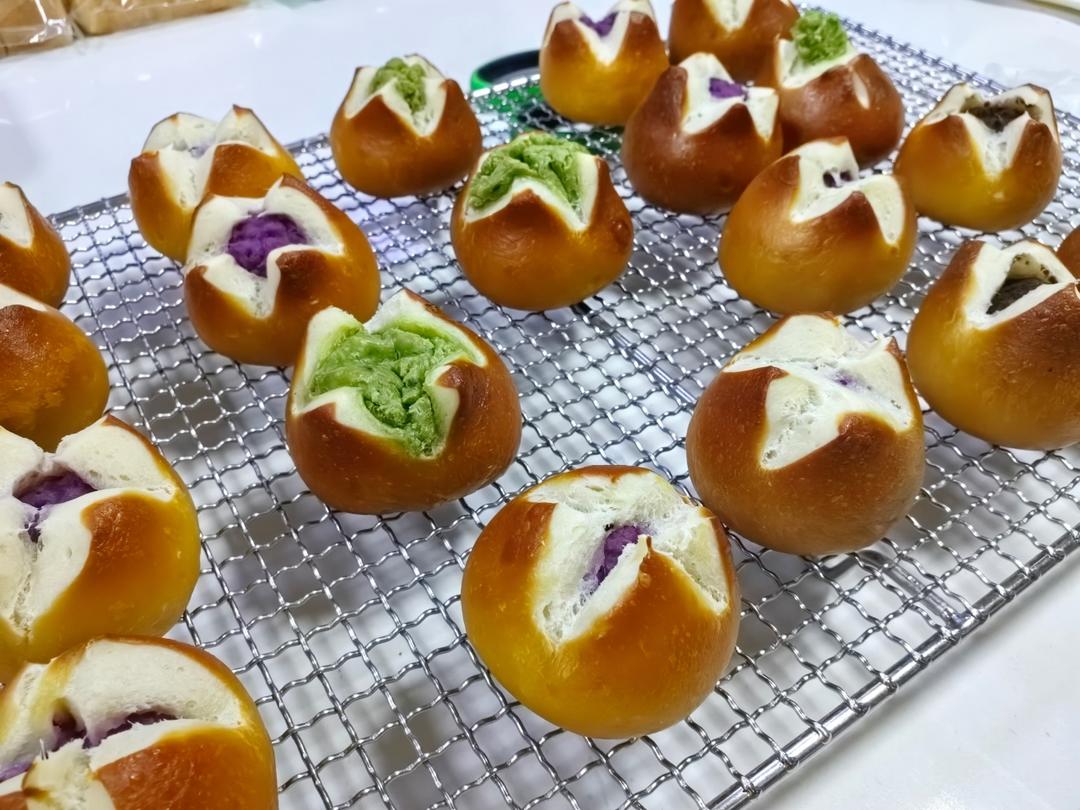 碱水球合集丨乳酪奶酥馅丨快手免发酵❗甜口篇