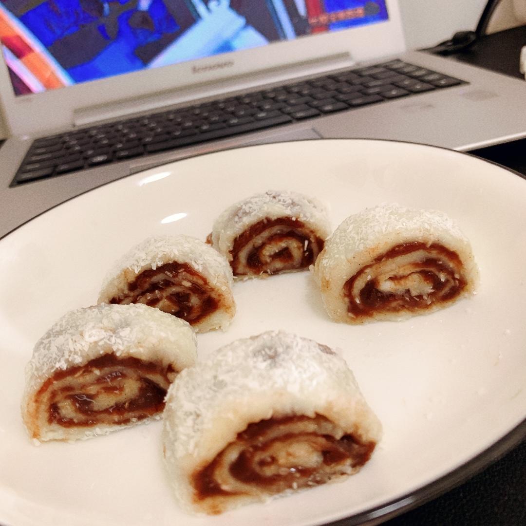 糯米红豆沙卷