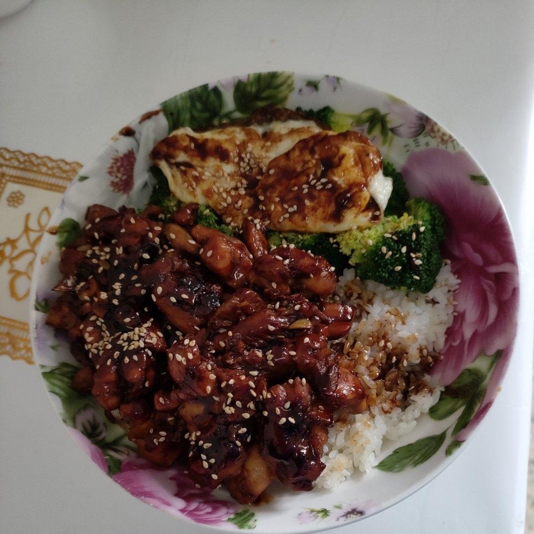 不放一滴油的照烧鸡腿饭