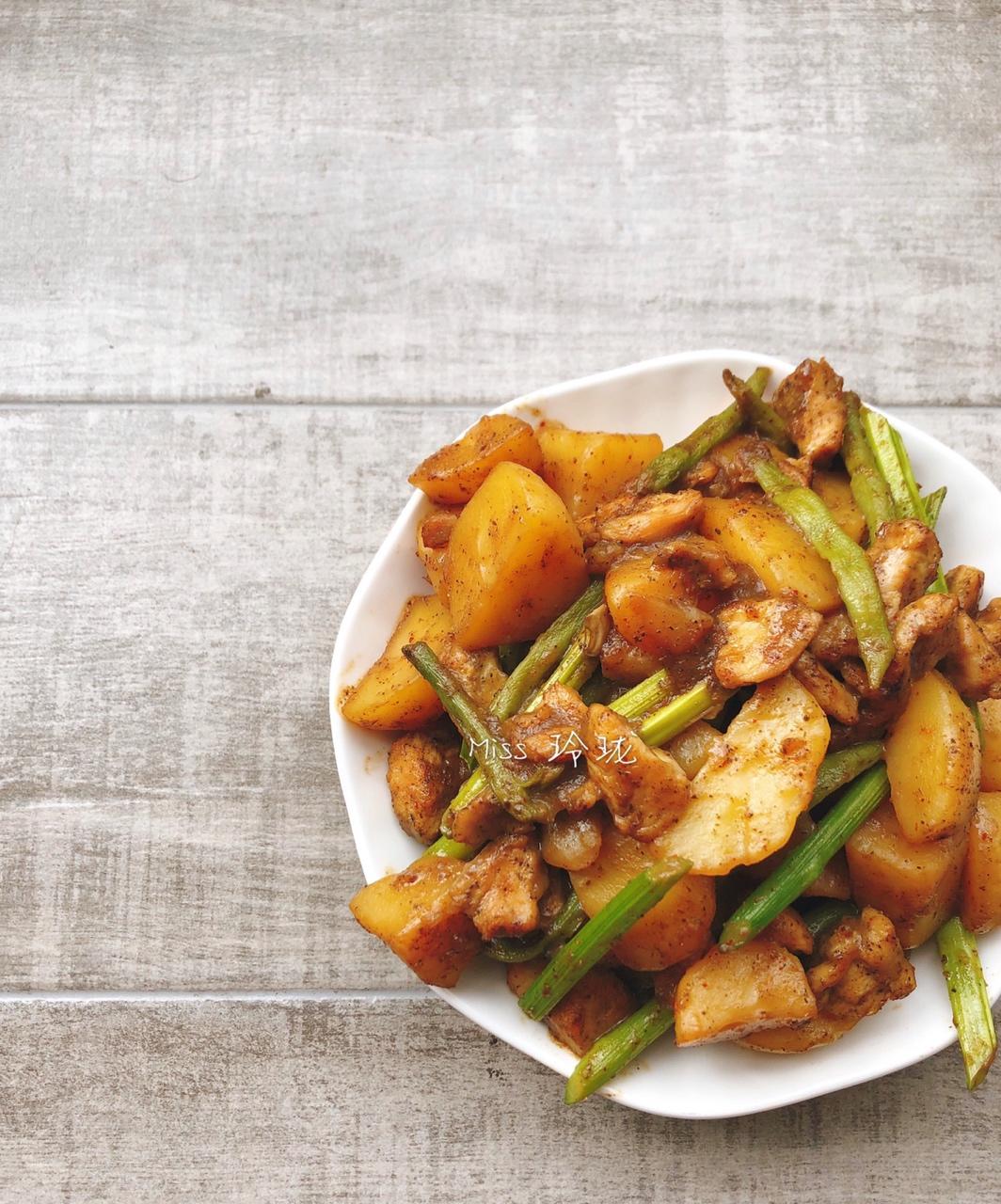 孜然鸡肉土豆丁