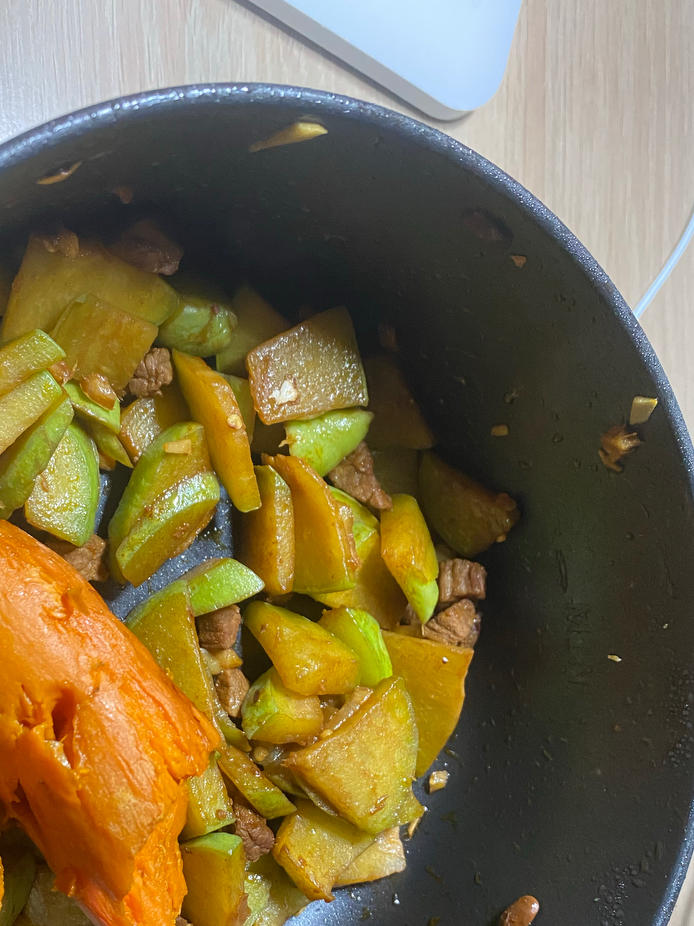 佛手瓜炒肉片