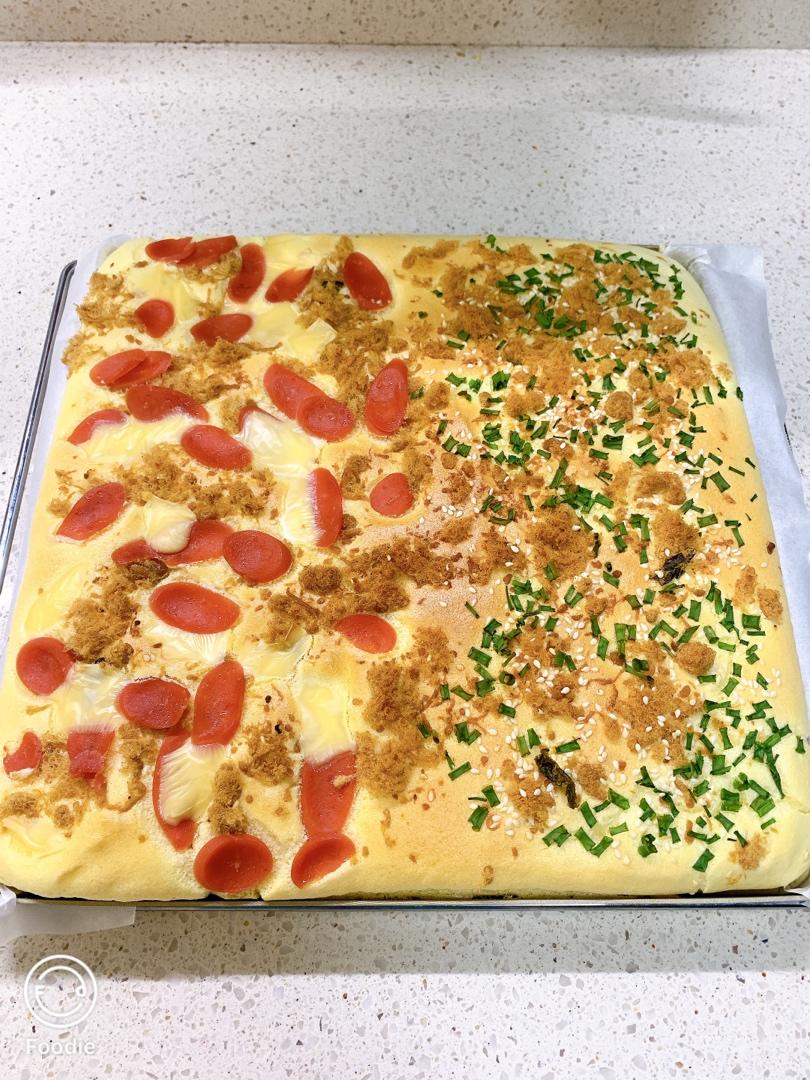 芝麻香葱肉松蛋糕（咸味）