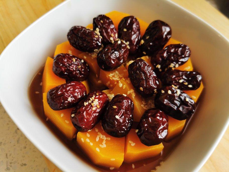 红枣红糖蒸南瓜