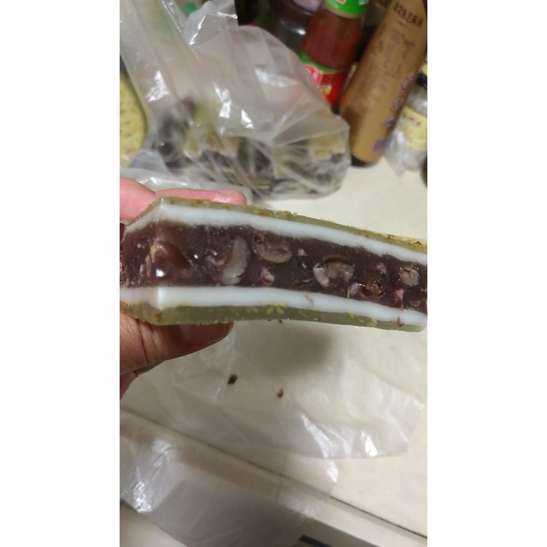三色马蹄糕（桂花椰汁红豆糕）