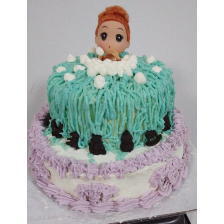 迷糊娃娃洗澡戚风蛋糕（六寸）