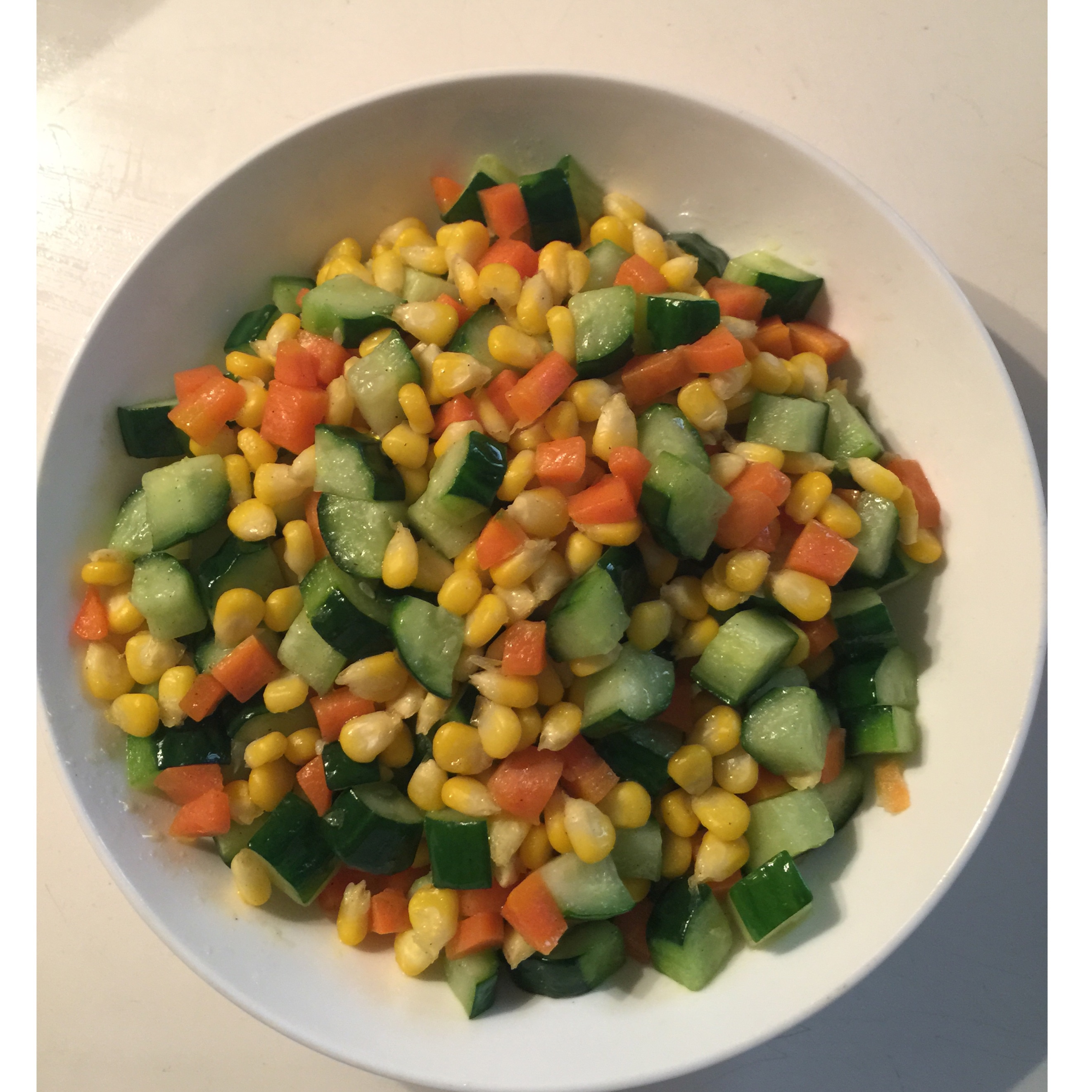 胡萝卜玉米炒黄瓜