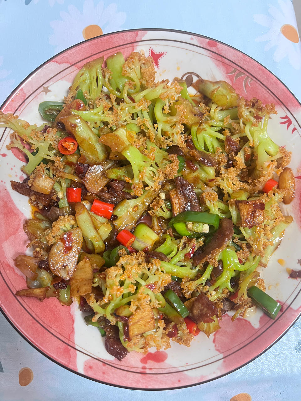 老丁的私房菜-干锅花菜