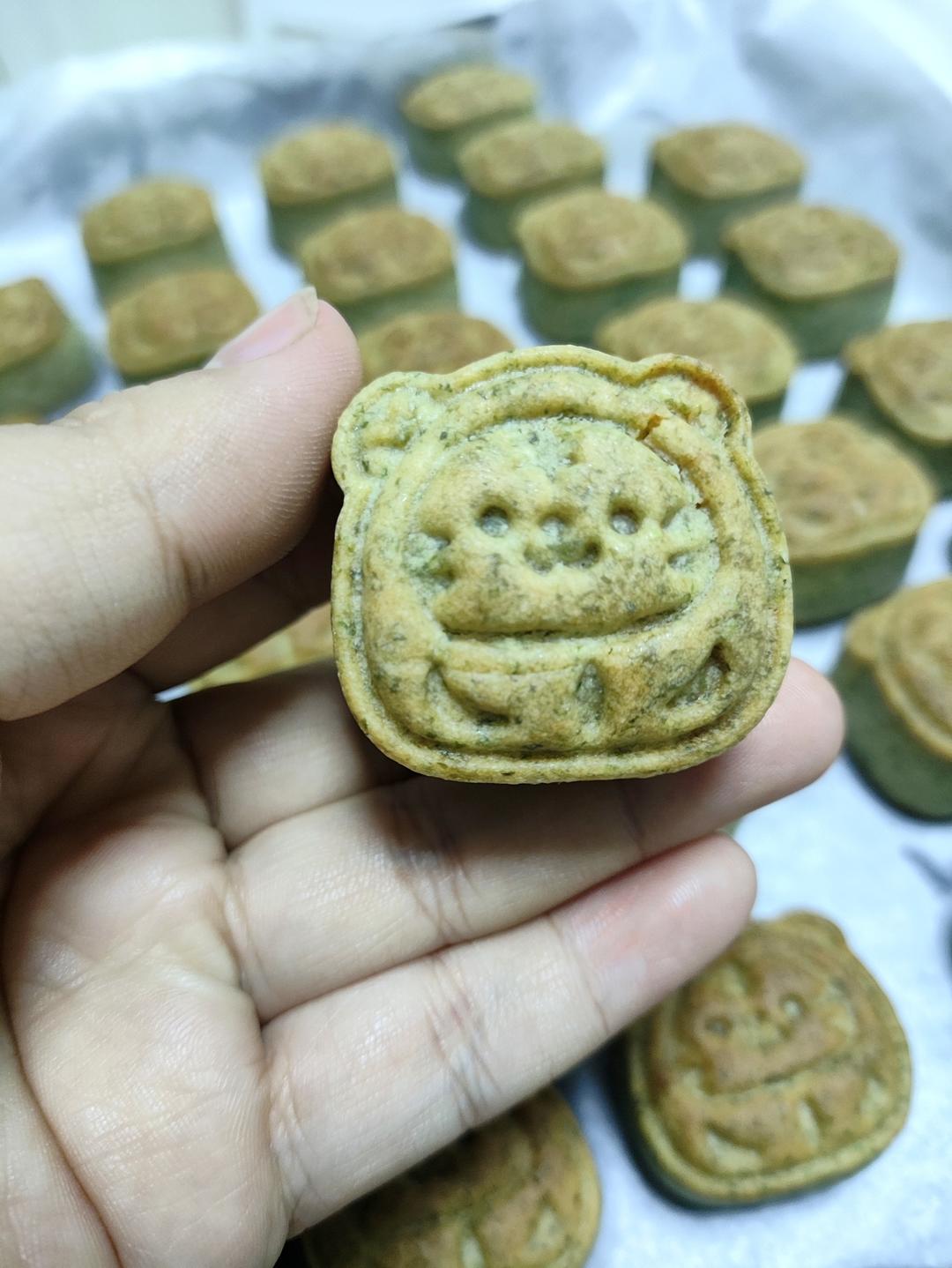 原创丨迷你萌虎小月饼丨海苔肉松金沙蛋黄月饼配方分享