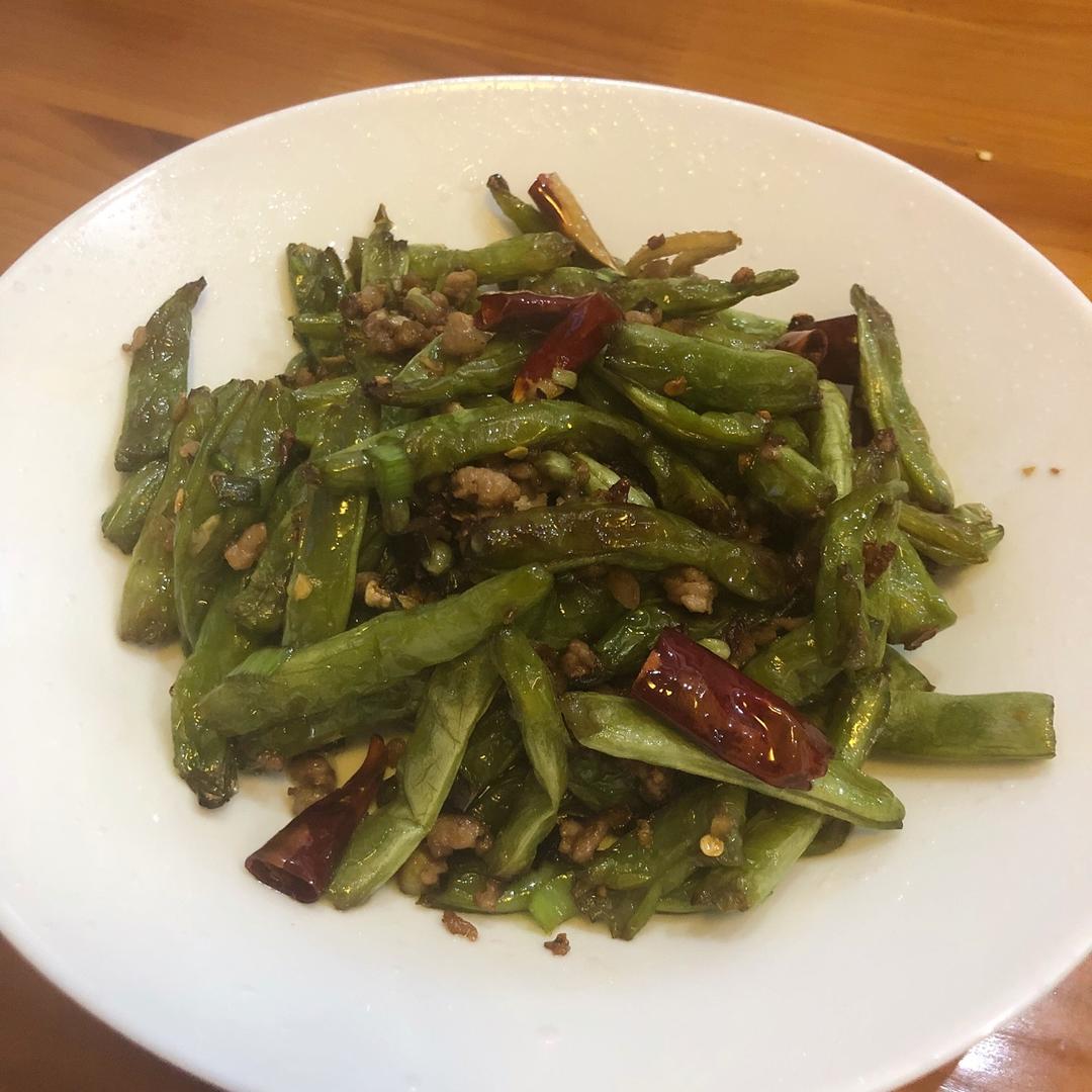 老丁的私房菜-干煸四季豆