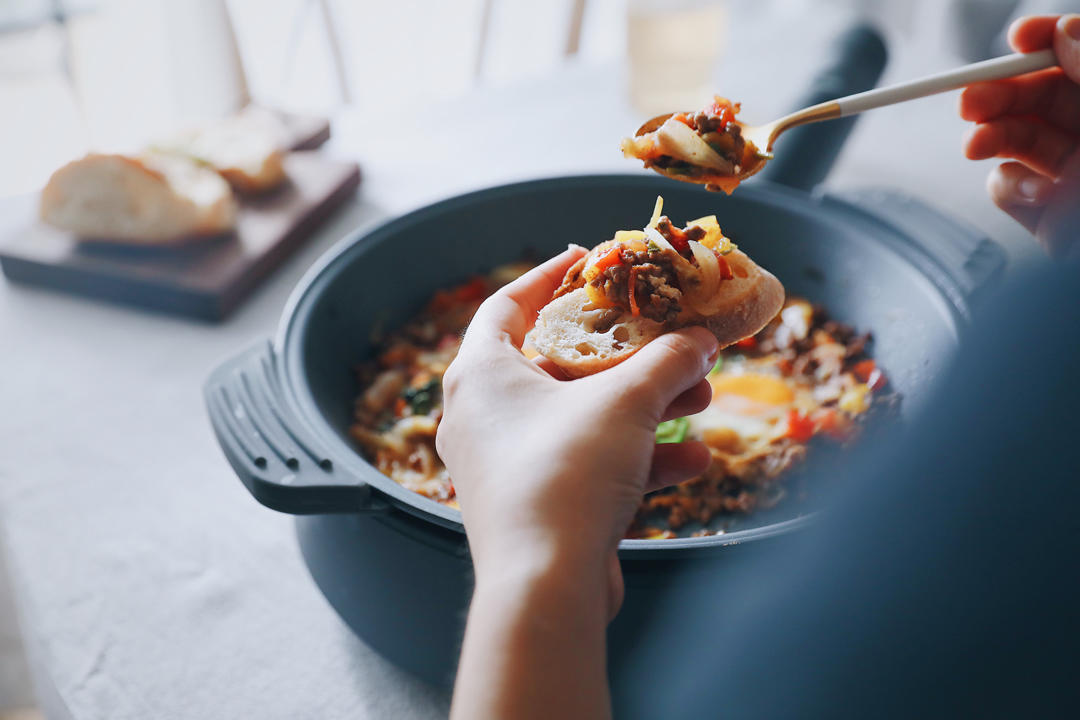 墨西哥风味牛肉窝蛋