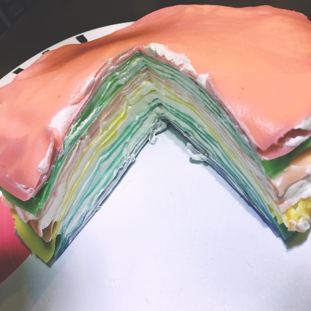 彩虹千层蛋糕 彩虹可丽饼(Mille Crepe Cake)