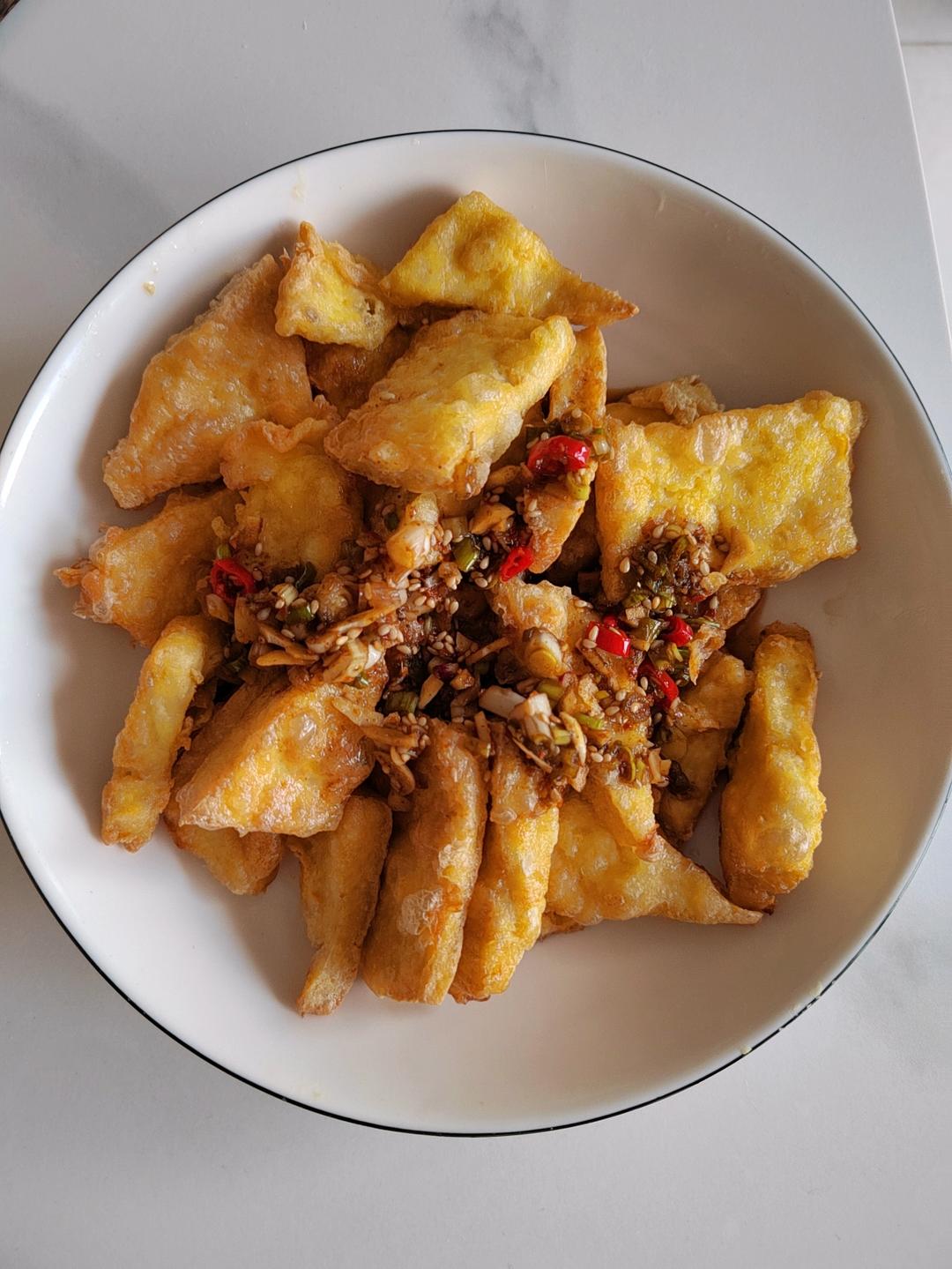 完胜路边摊：香煎孜然豆腐