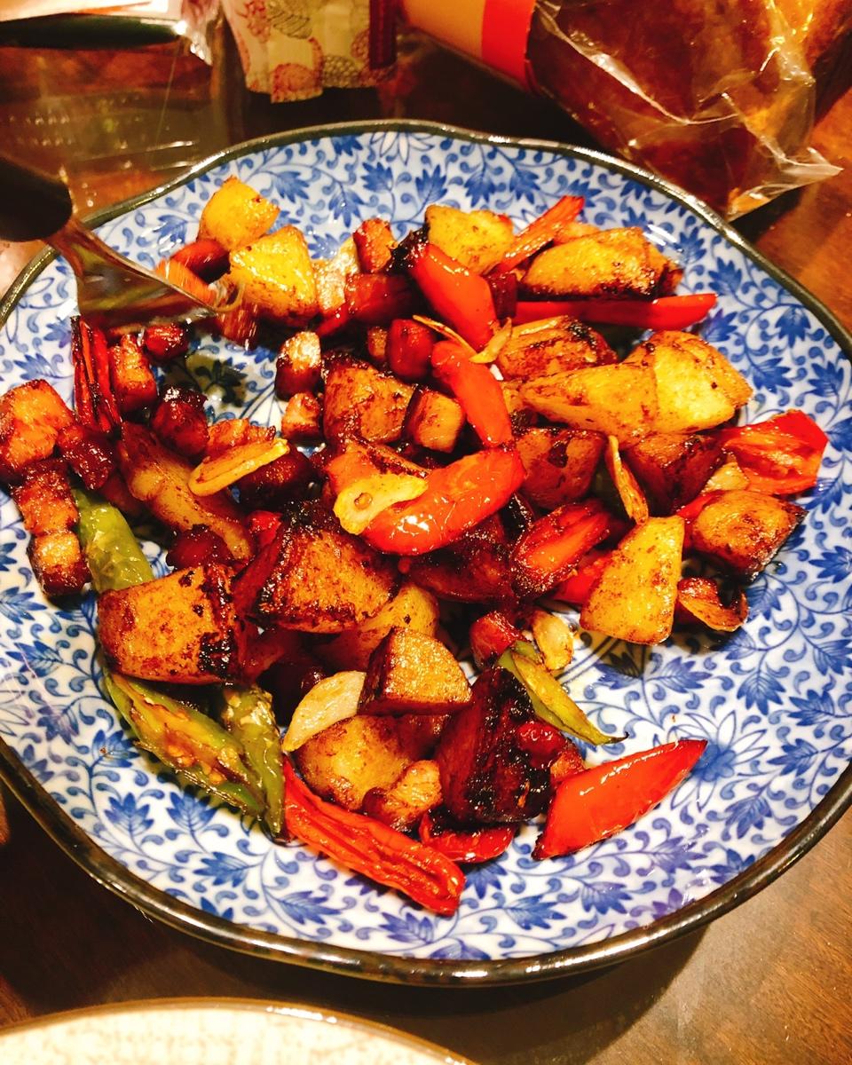 青椒烧土豆