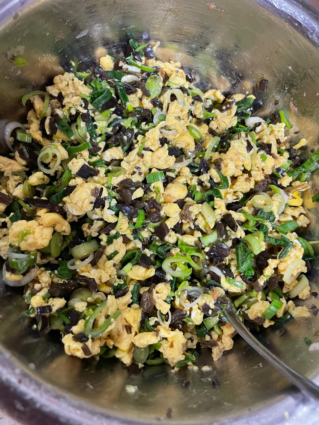 素馅饺子（蒜苗，鸡蛋，木耳）