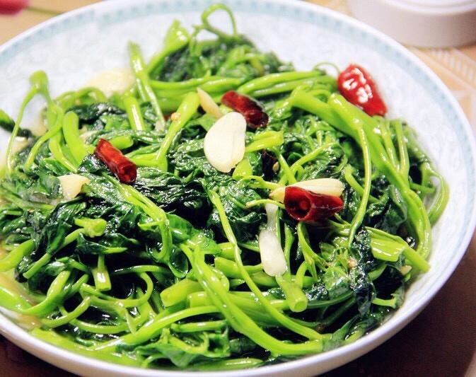 虾膏空心菜的做法