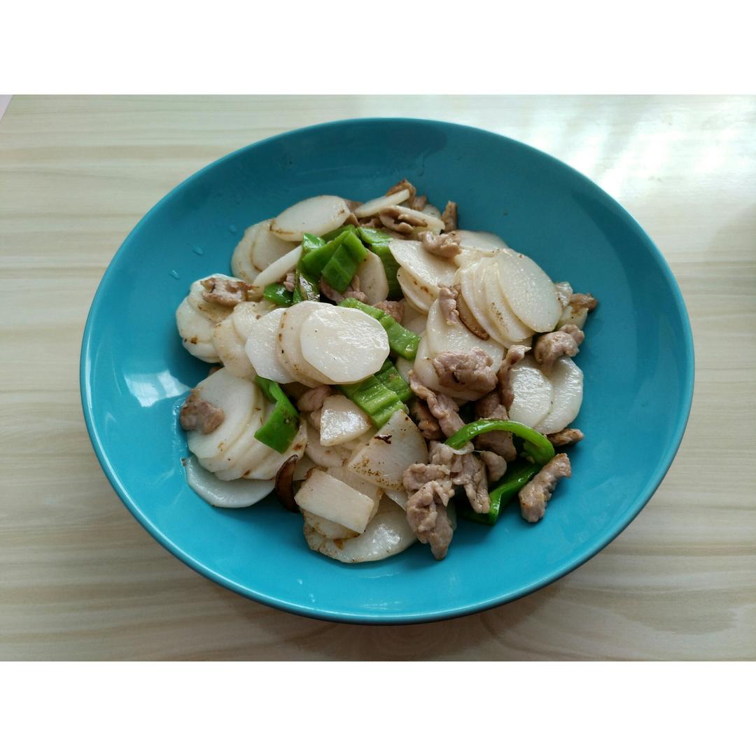 肉片炒山药