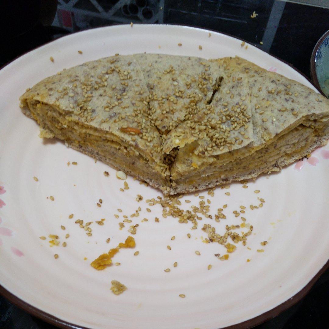 咸蛋黄发面千层饼