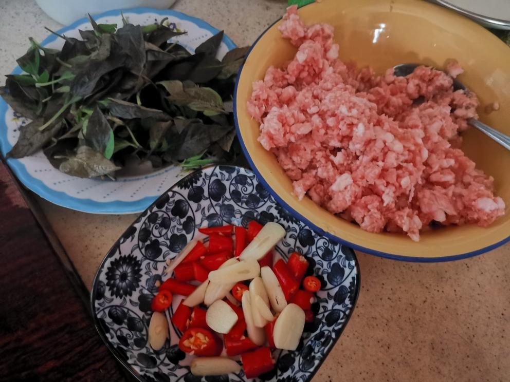 超级下饭--九层塔肉碎 Thai Basil Pork的做法 步骤1