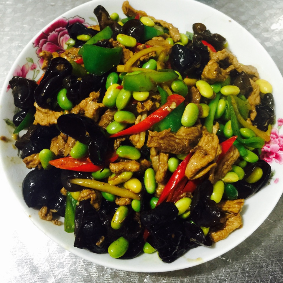 青豆炒肉