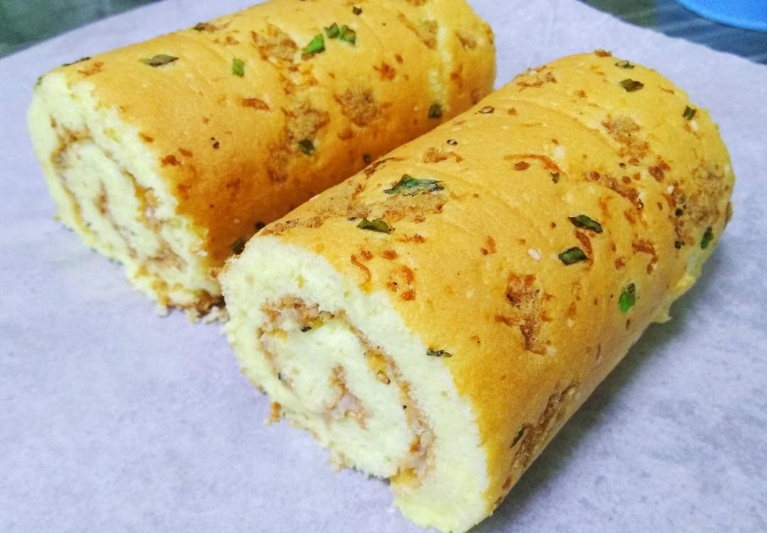 香葱肉松肥蛋糕卷～