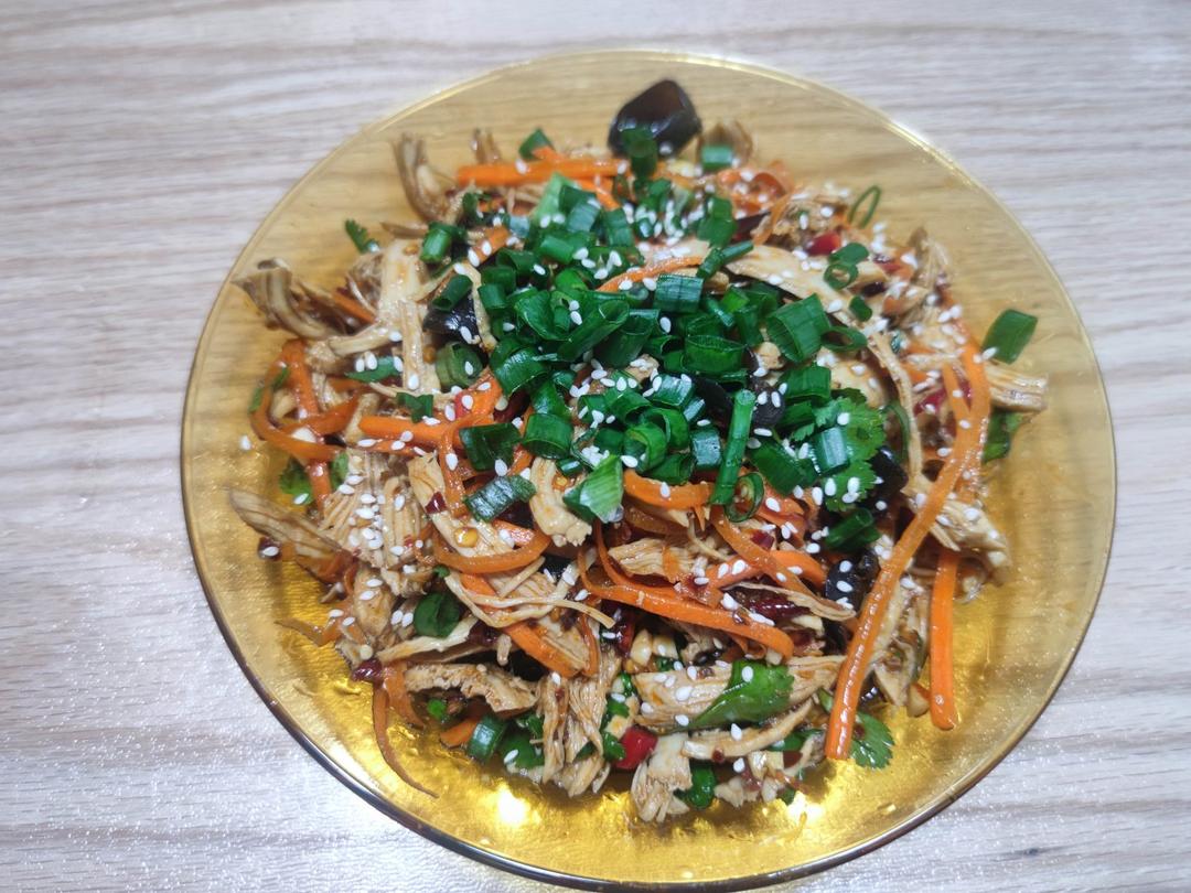 减脂健身｜凉拌手撕鸡丝（香辣&麻油版）
