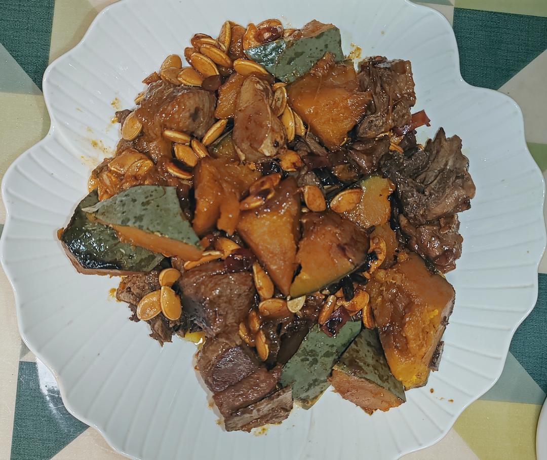 南瓜红烧鸭