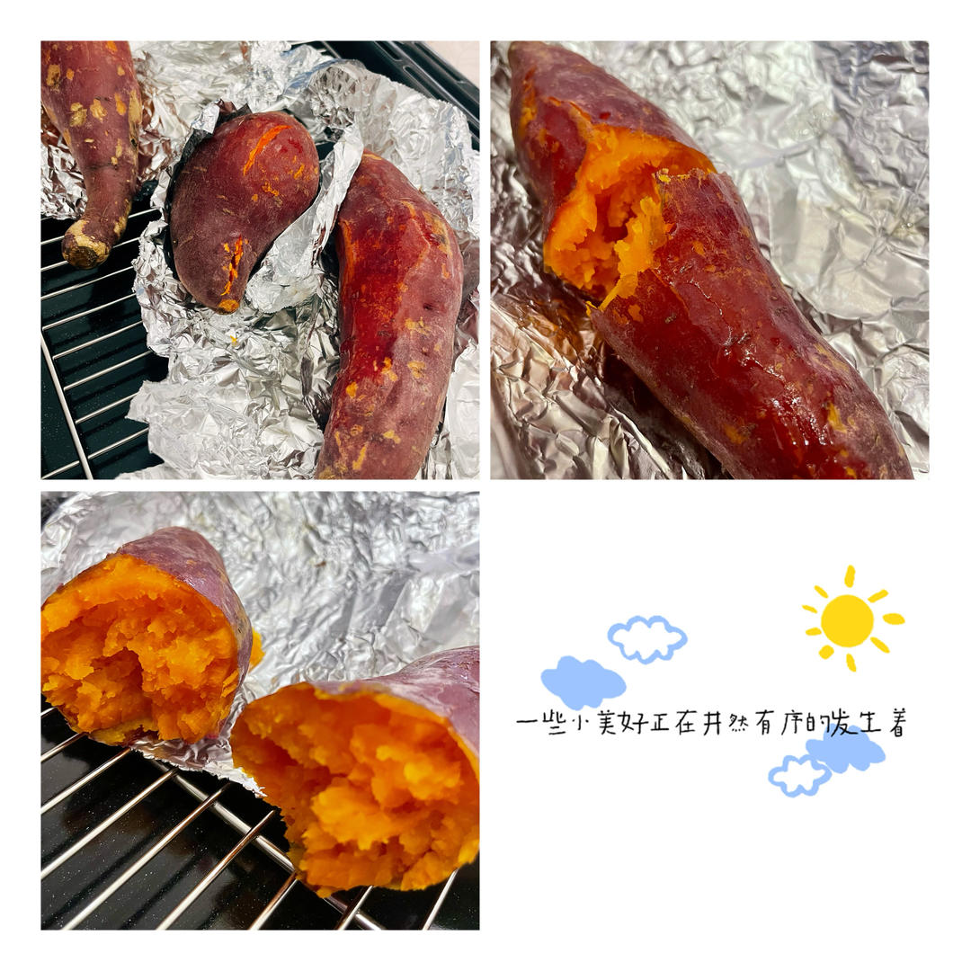快速烤红薯（微波烤箱组合法）