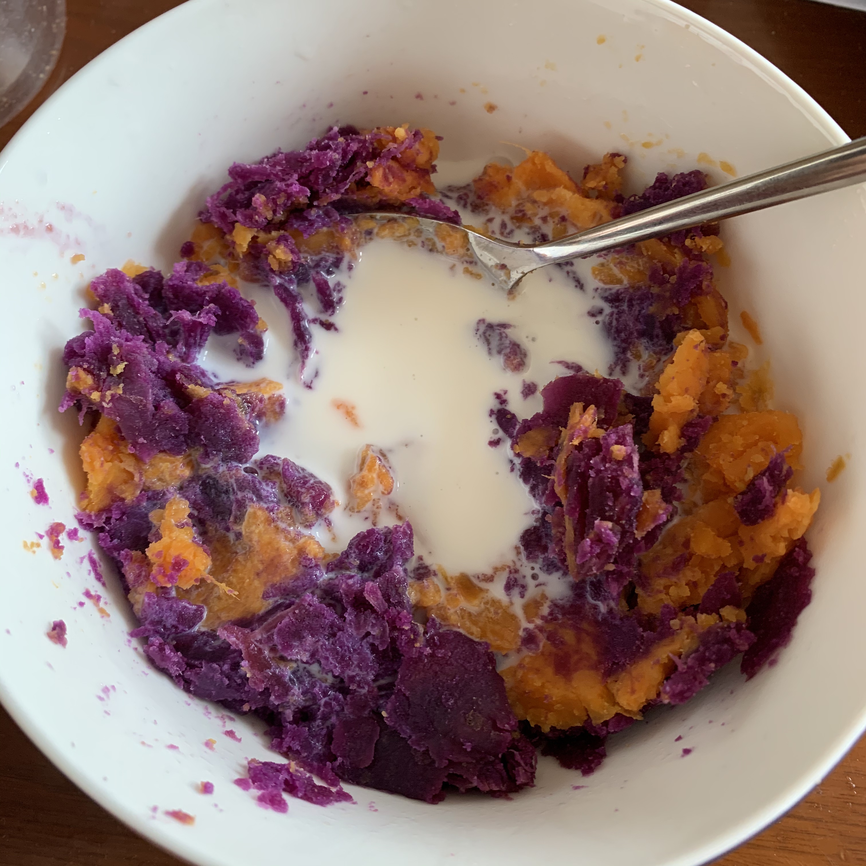 掉肉神器🍠牛奶紫薯泥的做法 步骤3