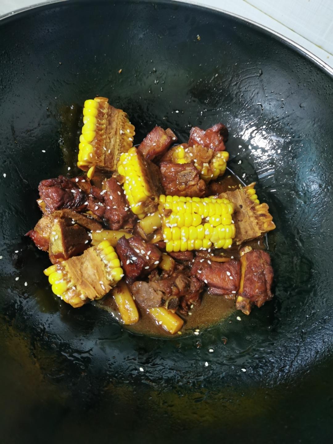 排骨烧年糕玉米‼️超诱人‼️巨好吃