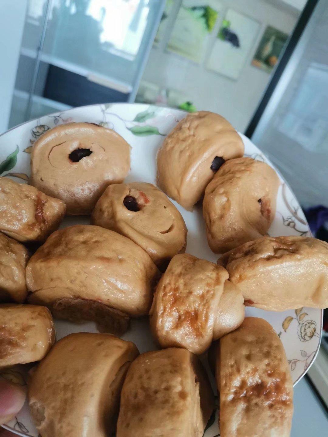 有着面包口感的红糖馒头（一次发酵）